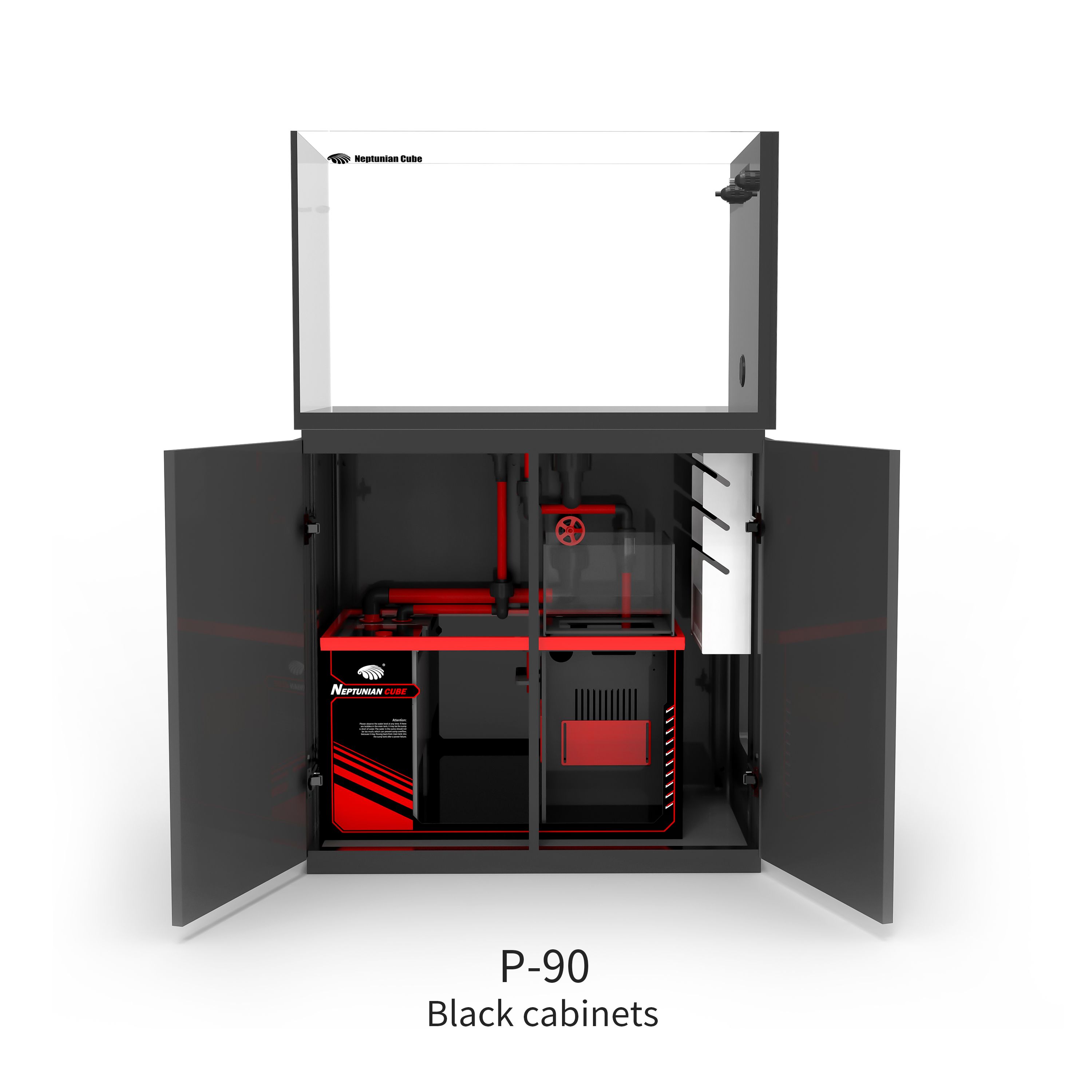 Neptunian Cube Aquarium P-90 Weiß