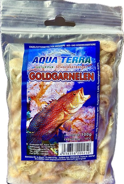 Frostfutter Goldgarnelen 100g 3-5 cm lose geschählt