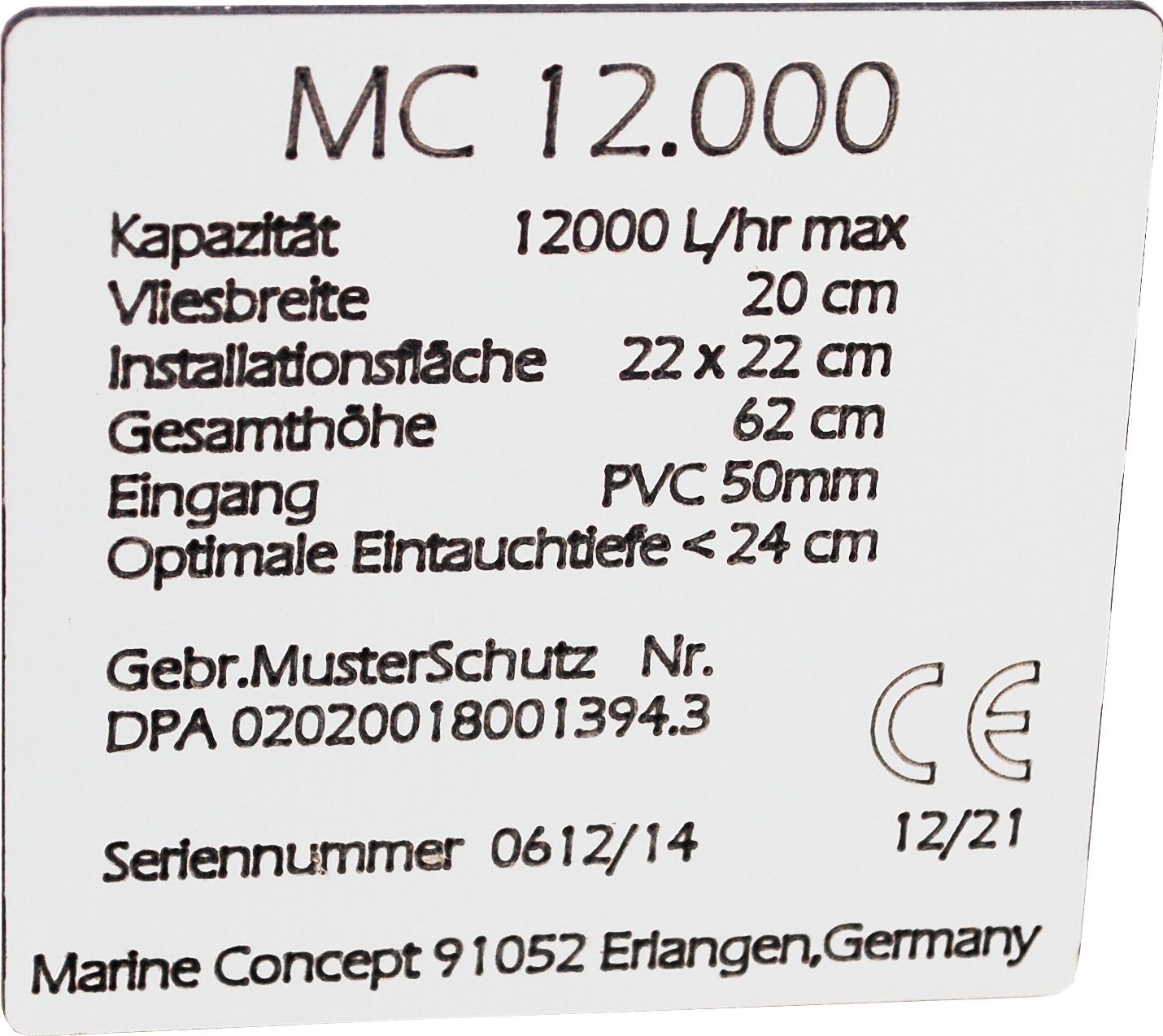 MARINE CLEAN  Vliesfilter-Serie MC 12000  2.05