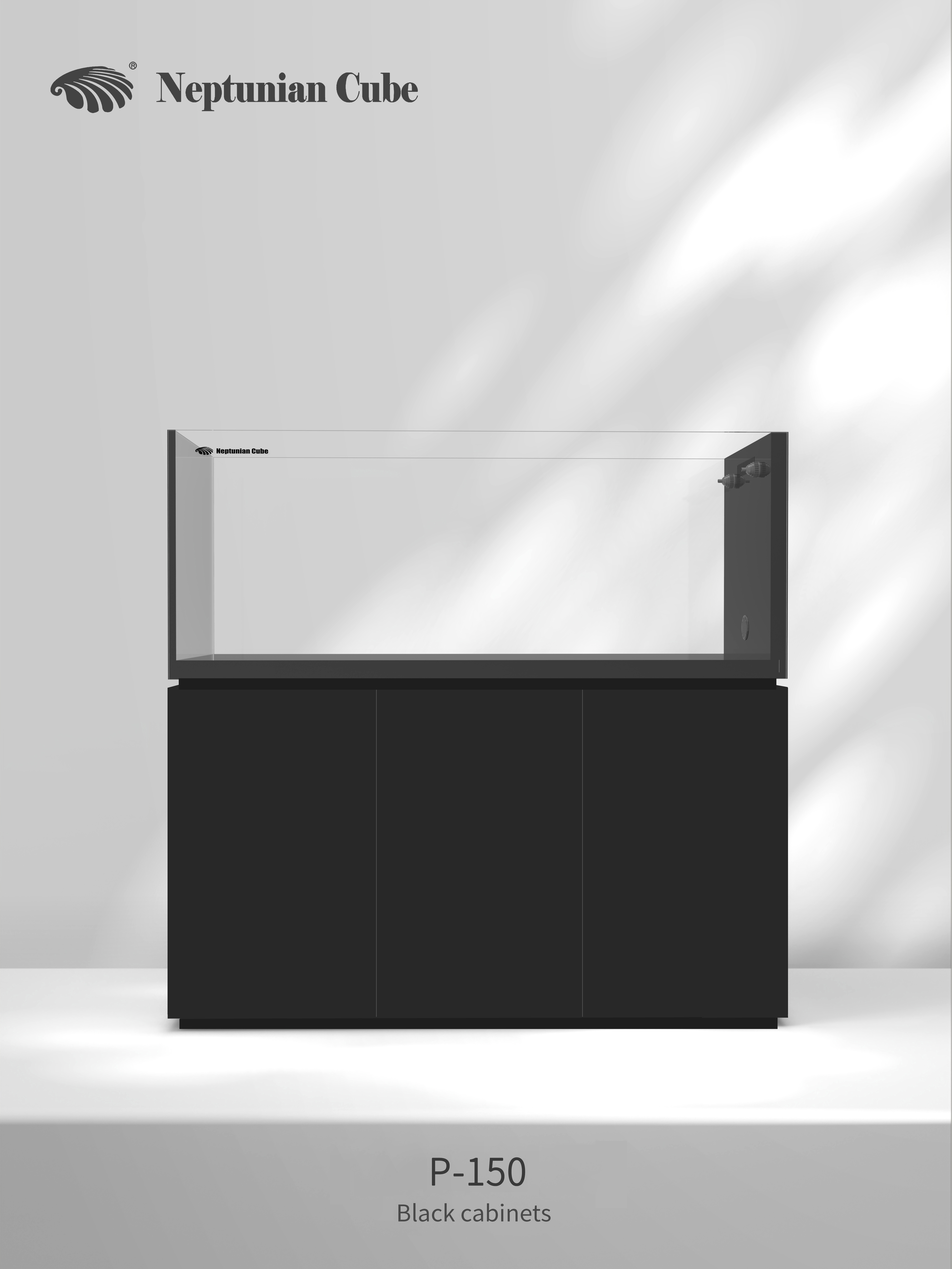 Neptunian Cube Aquarium P-90 Weiß