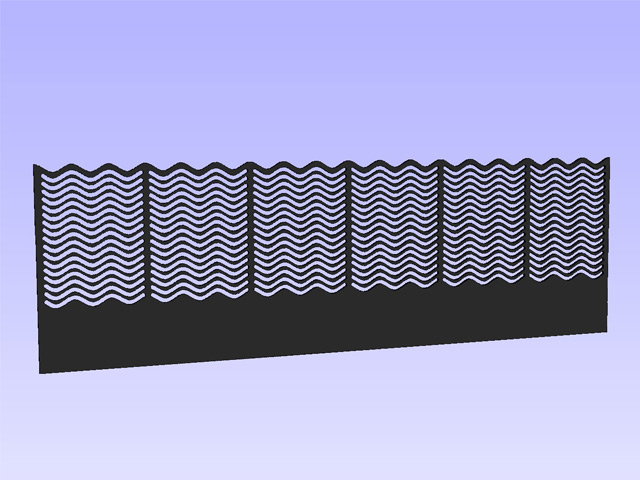 Überlaufkamm OCEAN-WAVE 480x150mm